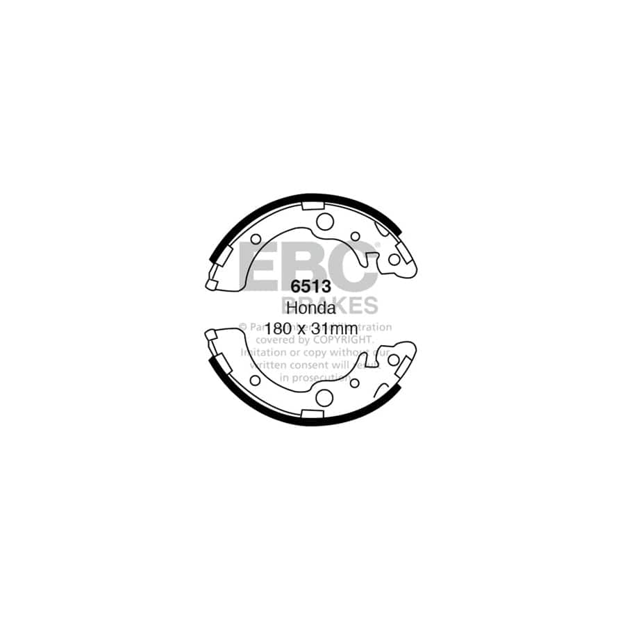 EBC 6513 Honda Civic Rear Brake Shoes 1 | Casma Car Parts