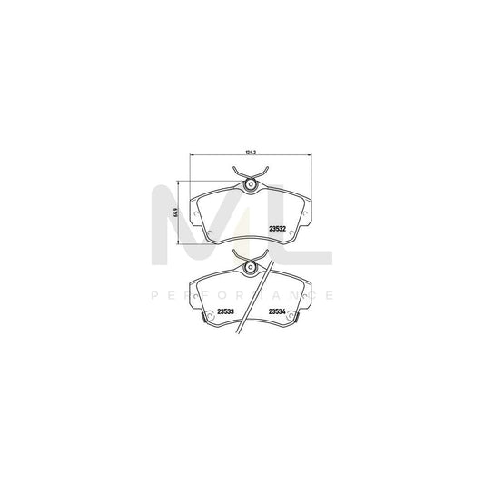 Brembo P 11 012 Brake Pad Set For Chrysler Pt Cruiser With Acoustic Wear Warning | ML Performance Car Parts