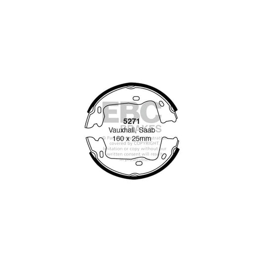 EBC 5271 Opel Saab Vauxhall Rear Brake Shoes 1 | Casma Car Parts