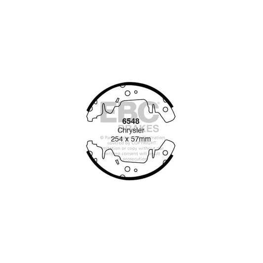 EBC 6548 Chrysler Kia Rear Brake Shoes (Inc. Grand Voyager, Voyager & Carnival) 1 | Casma Car Parts