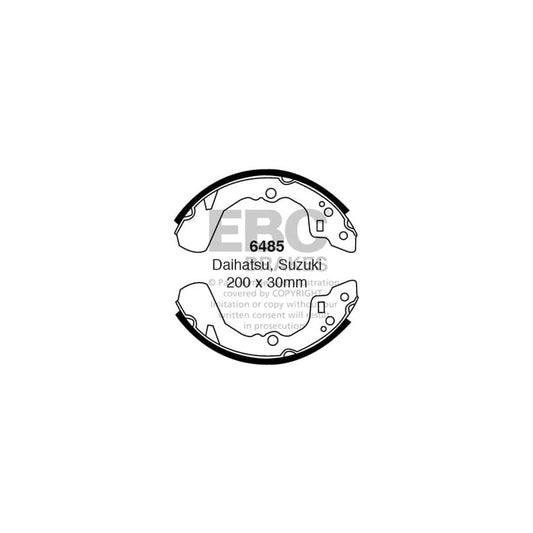 EBC 6485 Daihatsu Subaru Suzuki Tata Rear Brake Shoes 1 | Casma Car Parts
