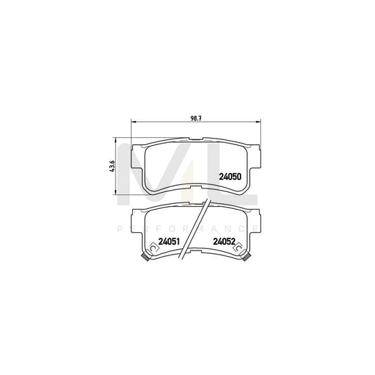 Brembo P 15 009 Brake Pad Set With Acoustic Wear Warning | ML Performance Car Parts