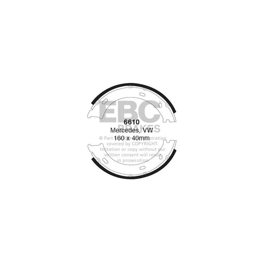 EBC 6610 Mercedes-Benz VW Rear Brake Shoes 1 | Casma Car Parts