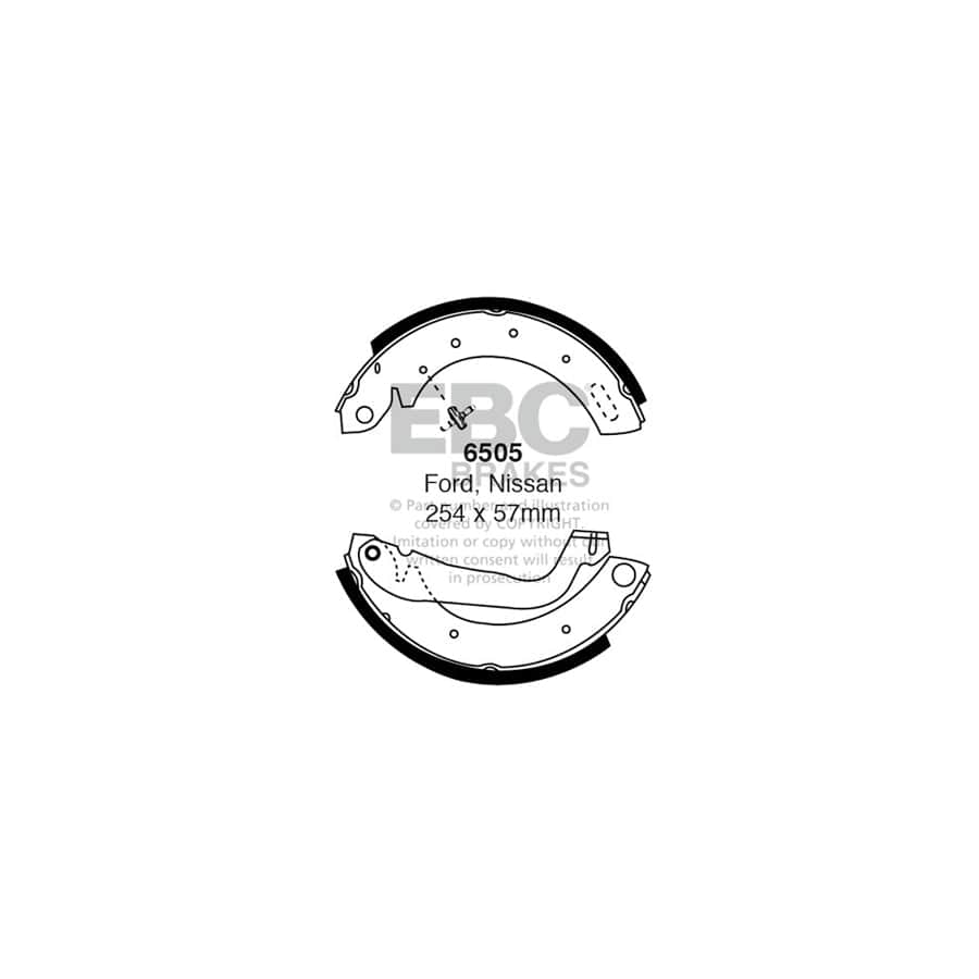 EBC 6505 Ford Ldv Nissan Rear Brake Shoes 1 | Casma Car Parts