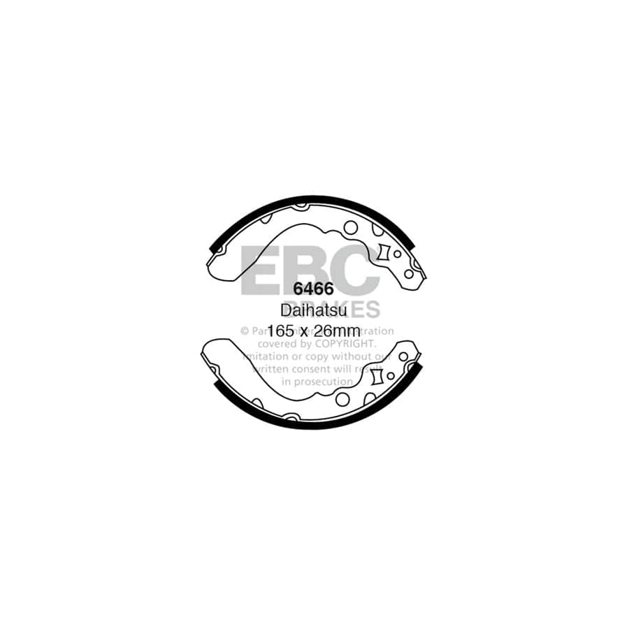 EBC 6466 Daihatsu Perodua Rear Brake Shoes 1 | Casma Car Parts