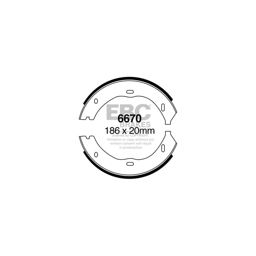EBC 6670 Mercedes-Benz Rear Brake Shoes (Inc. Viano & Vito) 1 | Casma Car Parts