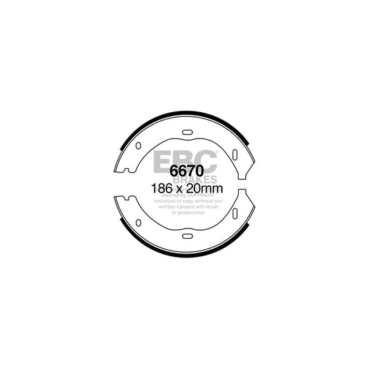EBC 6670 Mercedes-Benz Rear Brake Shoes (Inc. Viano & Vito) 1 | Casma Car Parts