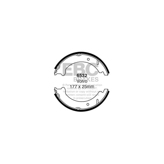 EBC 6532 Volvo Rear Brake Shoes 1 | Casma Car Parts
