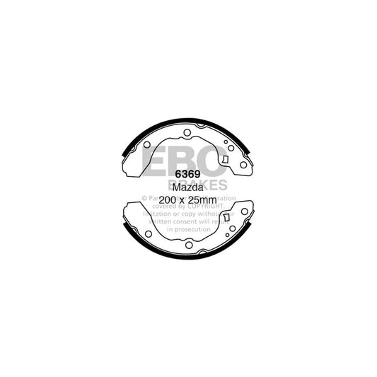 EBC 6369 Mazda Rear Brake Shoes (Inc. Mazda 626 & Capella) 1 | Casma Car Parts