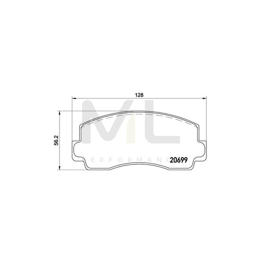Brembo P 54 002 Brake Pad Set Excl. Wear Warning Contact | ML Performance Car Parts