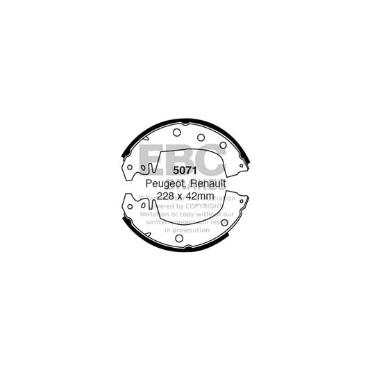 EBC 5071 Citroen Peugeot Renault Front/Rear Brake Shoes 1 | Casma Car Parts