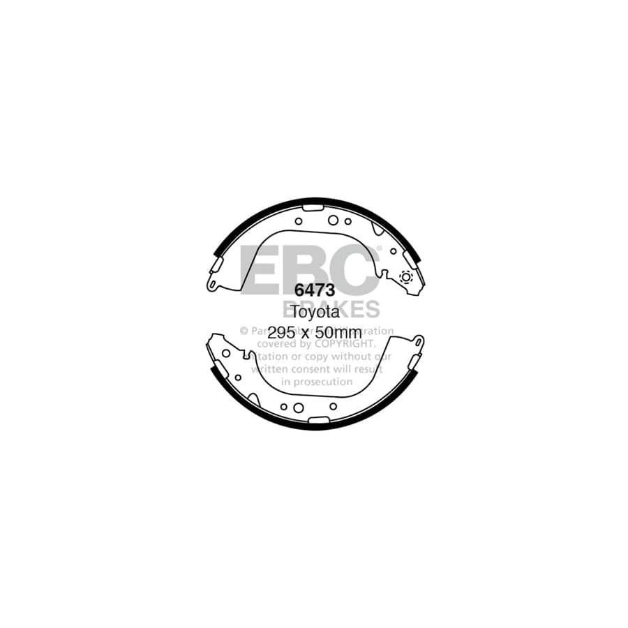 EBC 6473 Toyota VW Rear Brake Shoes 1 | Casma Car Parts