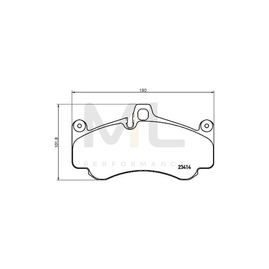 Brembo P 65 032 Brake Pad Set For Porsche 911 Prepared For Wear Indicator, With Counterweights | ML Performance Car Parts