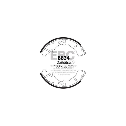 EBC 6634 Daihatsu Rear Brake Shoes (Inc. Copen & YRV) 1 | Casma Car Parts
