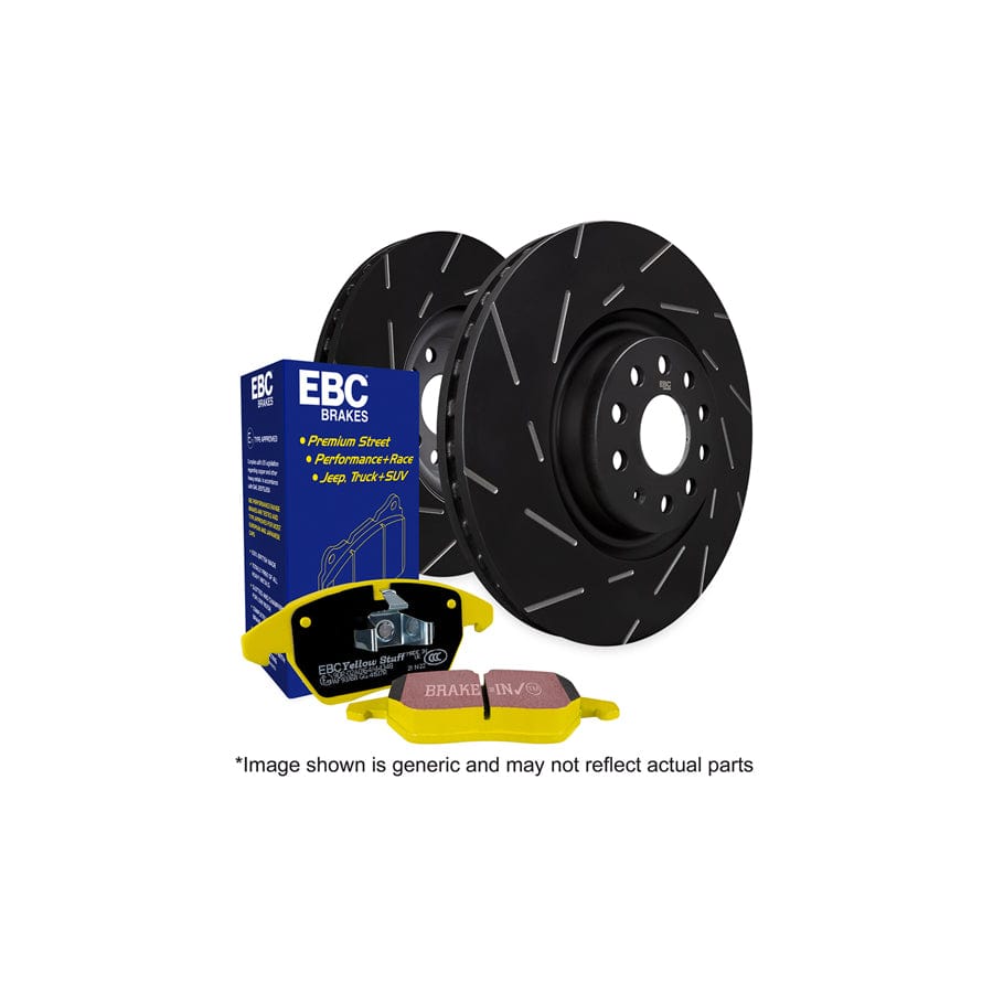 EBC PD08KF469 Subaru Yellowstuff Front Brake Pad & USR Disc Kit - Akebono Caliper (Inc. Forester, Legacy, Outback) 1 | Casma Car Parts