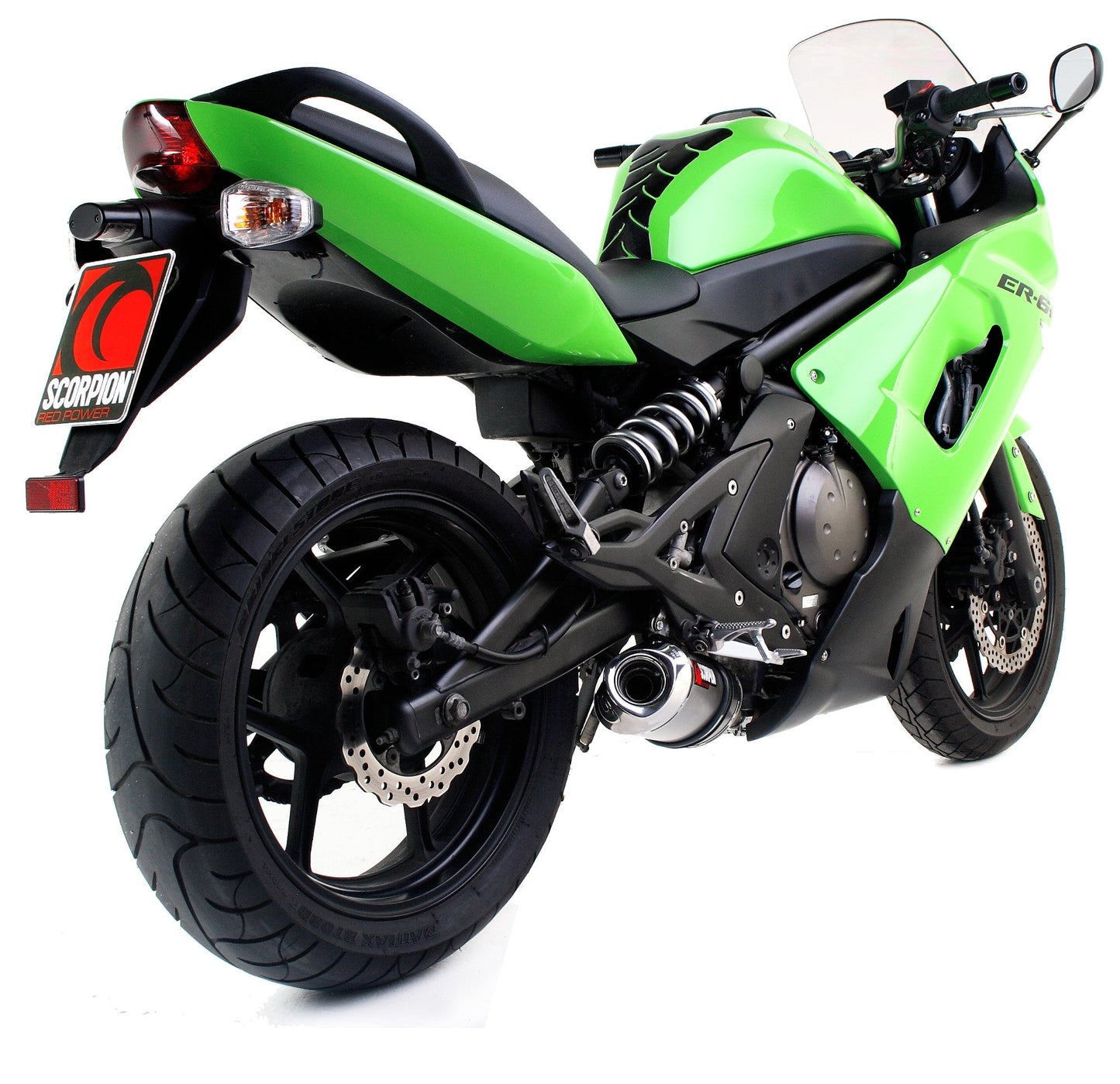 Scorpion EKA74SEO Kawasaki ER6 F / N  Factory Oval Slip-On - Polished Stainless Steel Sleeve | Casma UK