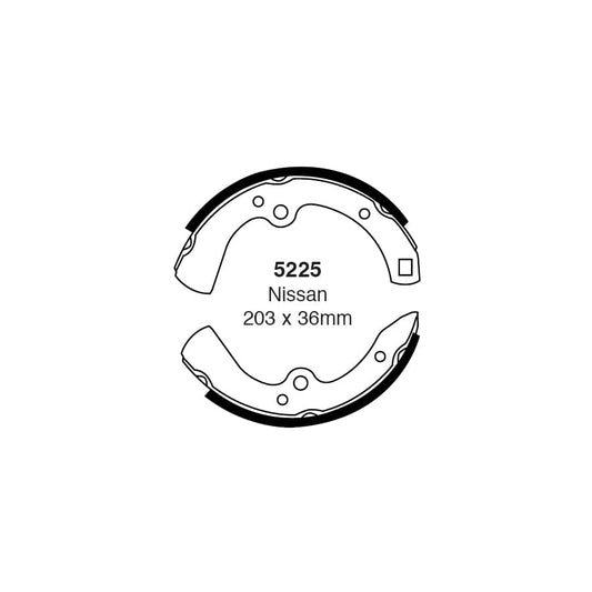 EBC 5225 Datsun Violet Rear Brake Shoes 1 | Casma Car Parts