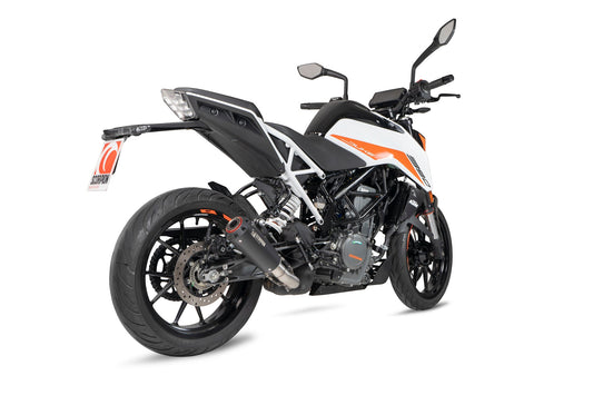Scorpion PKT92BCER KTM 390 Duke Red Power Slip-On - Black Ceramic Coated Sleeve | Casma UK