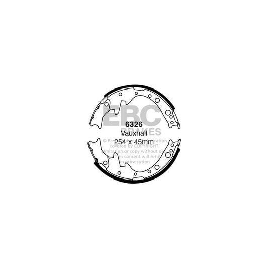 EBC 6326 Vauxhall KB Rear Brake Shoes 1 | Casma Car Parts