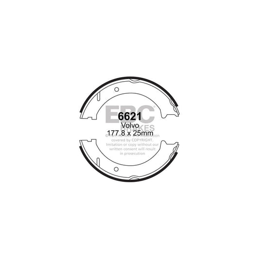 EBC 6621 Volvo V70 Mk1 Rear Brake Shoes 1 | Casma Car Parts