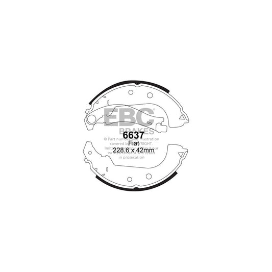 EBC 6637 Fiat Lancia Rear Brake Shoes (Inc. Idea, Fiorino, Strada Pick-up, Musa) 1 | Casma Car Parts
