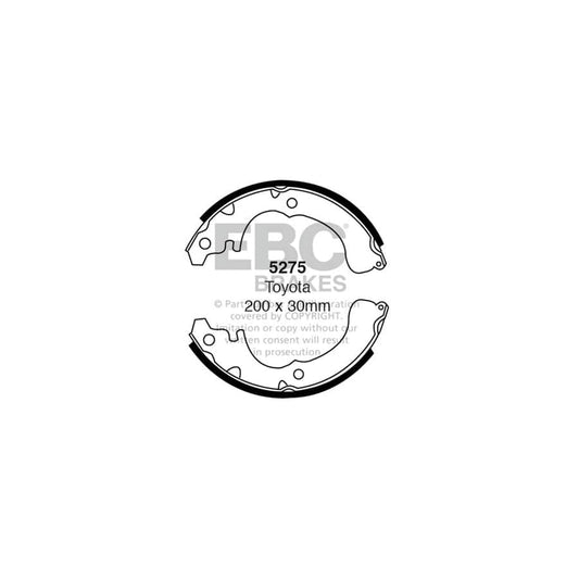 EBC 5275 Toyota Rear Brake Shoes (Inc. Corsa, Starlet, Tercel) 1 | Casma Car Parts