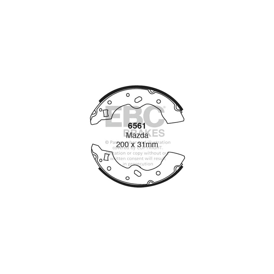 EBC 6561 Mazda Demio Rear Brake Shoes 1 | Casma Car Parts