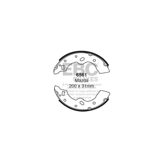 EBC 6561 Mazda Demio Rear Brake Shoes 1 | Casma Car Parts