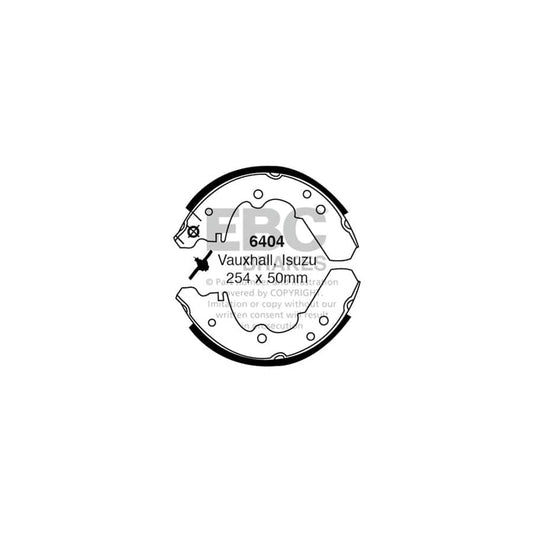 EBC 6404 Isuzu Vauxhall Rear Brake Shoes 1 | Casma Car Parts
