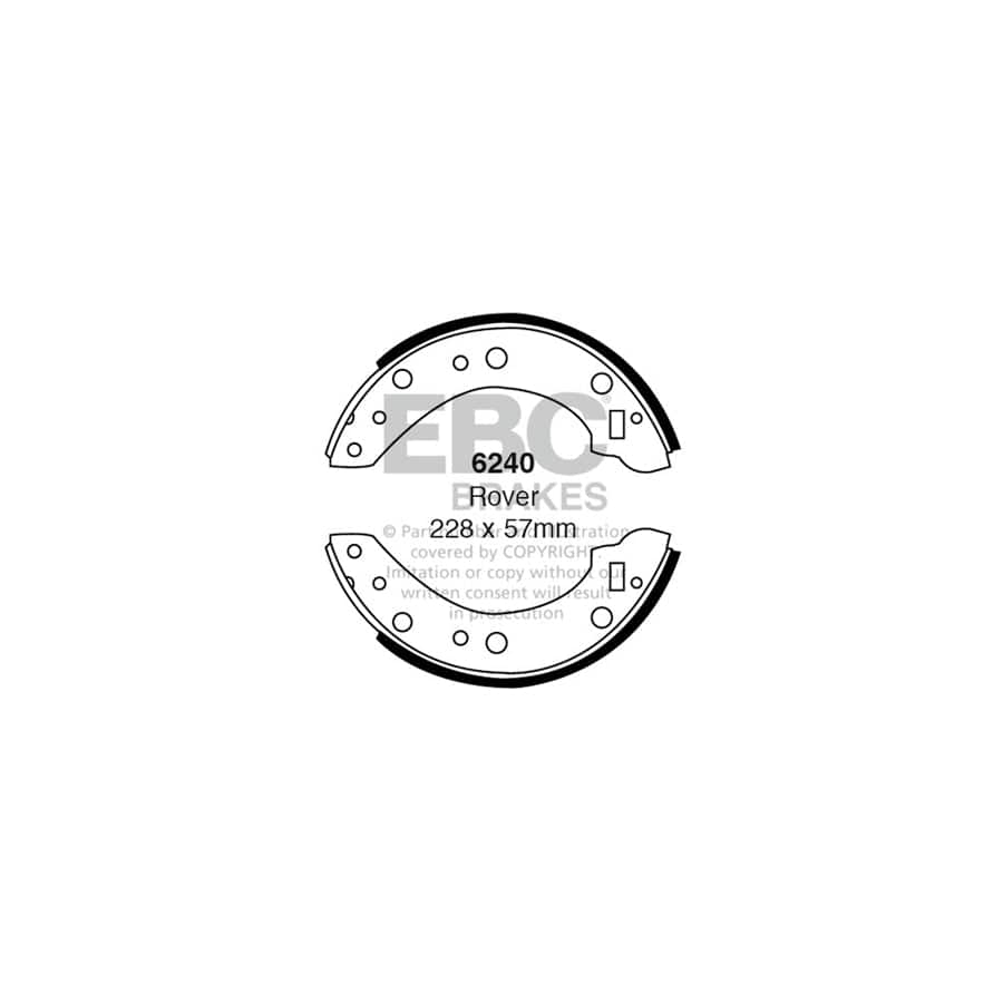EBC 6240 Rover SD1 Rear Brake Shoes 1 | Casma Car Parts