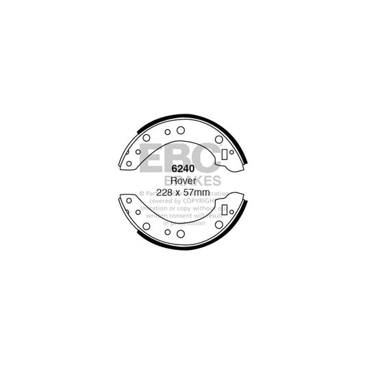EBC 6240 Rover SD1 Rear Brake Shoes 1 | Casma Car Parts