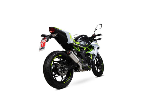 Scorpion PKA126SEO Kawasaki Z125 Red Power Slip-On - Brushed Stainless Steel Sleeve | Casma UK