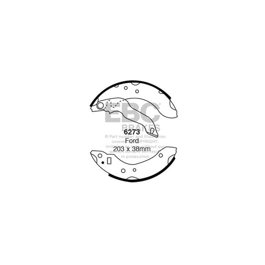 EBC 6273 Ford Reliant Rear Brake Shoes 1 | Casma Car Parts