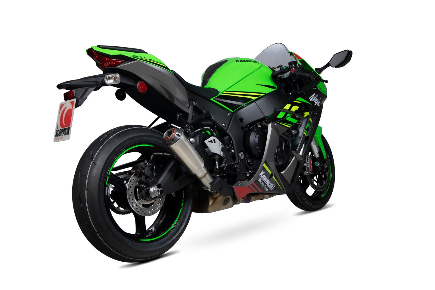 Scorpion PKA113SEO Kawasaki Red Power Slip-On (Ninja ZX-10R / ZX-10RR / ZX-10R SE) | Casma UK