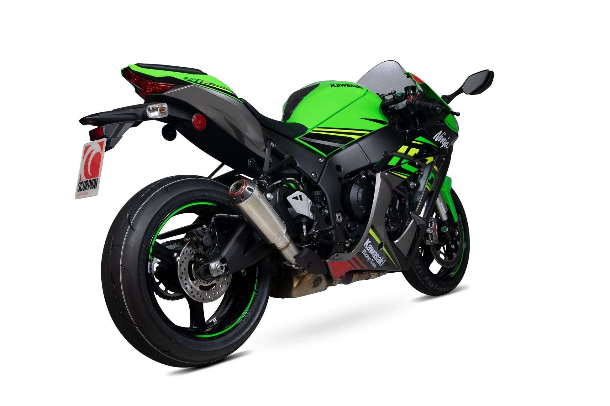 Scorpion PKA113SEO Kawasaki Red Power Slip-On (Ninja ZX-10R / ZX-10RR / ZX-10R SE) | Casma UK