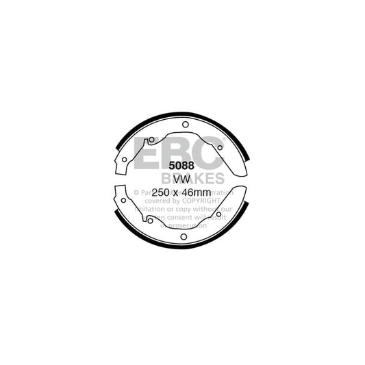 EBC 5088 VW Transporter/Camper Rear Brake Shoes 1 | Casma Car Parts