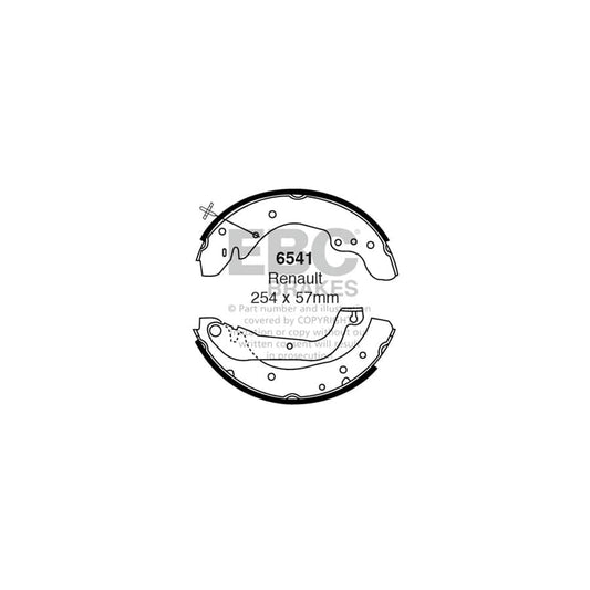EBC 6541 Opel Renault Vauxhall Rear Brake Shoes (Inc. Arena, Master, Trafic) 1 | Casma Car Parts