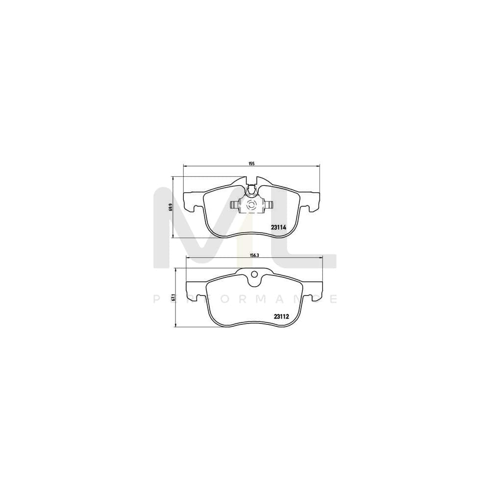 Brembo P 52 017 Brake Pad Set Prepared For Wear Indicator | ML Performance Car Parts