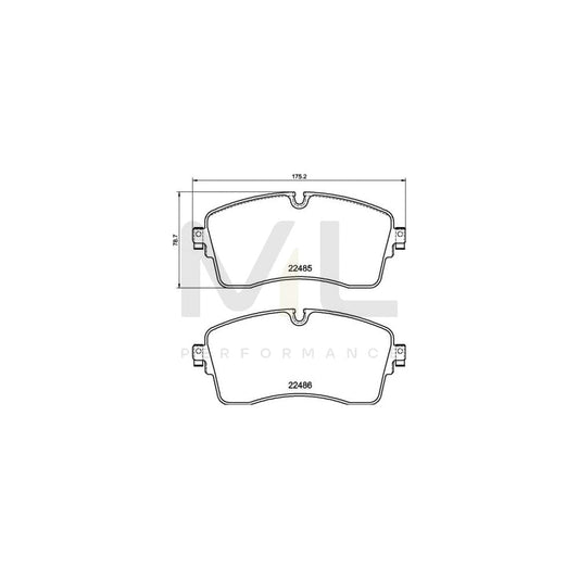 Brembo P 36 036 Brake Pad Set For Jaguar E-Pace (X540) Excl. Wear Warning Contact, With Brake Caliper Screws | ML Performance Car Parts