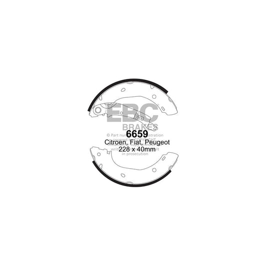 EBC 6659 Citroen Fiat Peugeot Rear Brake Shoes - Brembo Caliper 1 | Casma Car Parts