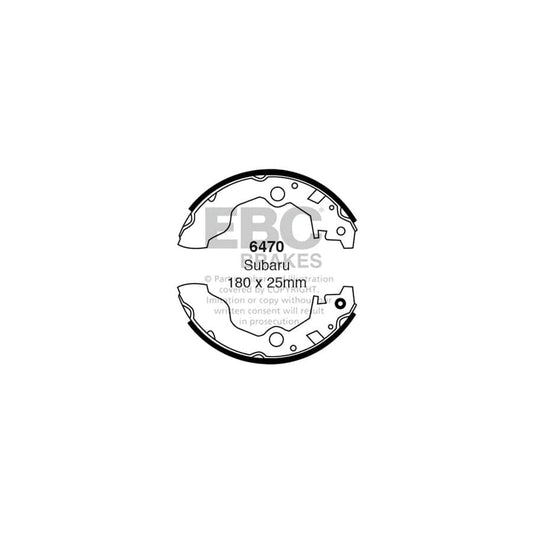 EBC 6470 Subaru Rear Brake Shoes (Inc. Vivio & Sumo) 1 | Casma Car Parts