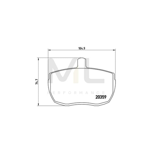 Brembo P A6 001 Brake Pad Set Excl. Wear Warning Contact | ML Performance Car Parts
