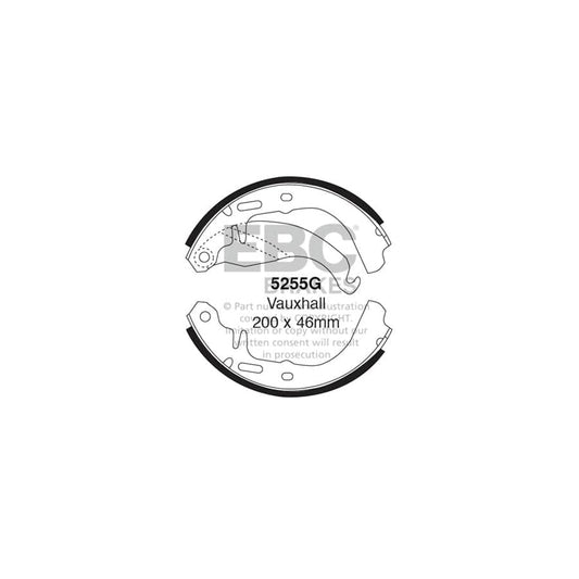 EBC 5255G Opel Vauxhall Rear Brake Shoes (Inc. Ascona, Kadett, Astra D, Cavalier) 1 | Casma Car Parts