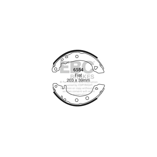 EBC 6554 Alfa Romeo Fiat Lancia Rear Brake Shoes - Girling/TRW Caliper 1 | Casma Car Parts