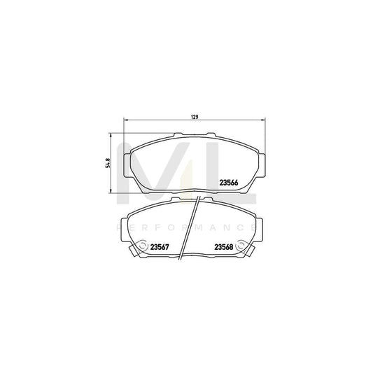 Brembo P 28 048 Brake Pad Set With Acoustic Wear Warning | ML Performance Car Parts