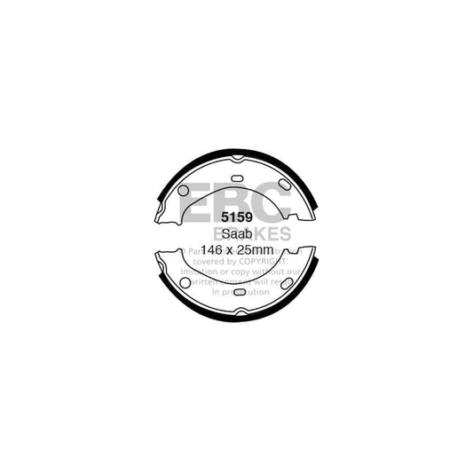 EBC 5159 Saab Rear Brake Shoes (Inc. 99 & 900) 1 | Casma Car Parts