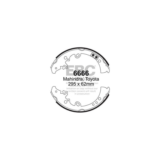 EBC 6666 Mahindra Toyota Rear Brake Shoes 1 | Casma Car Parts