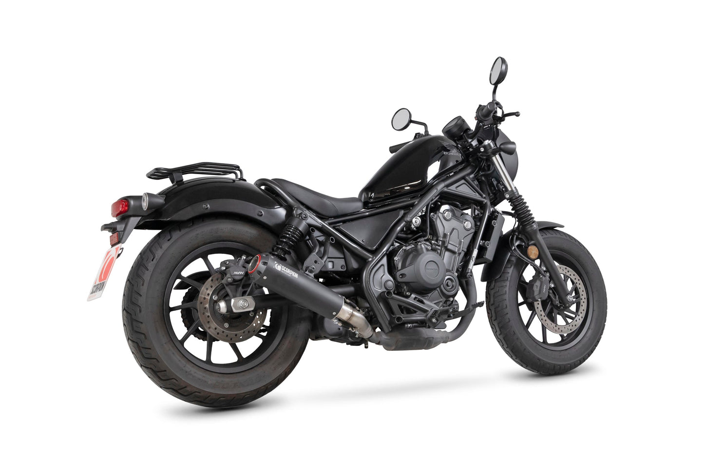 Scorpion PHA197BCER Honda CMX500 (Rebel) Red Power Slip-On - Black Ceramic Coated Sleeve | Casma UK