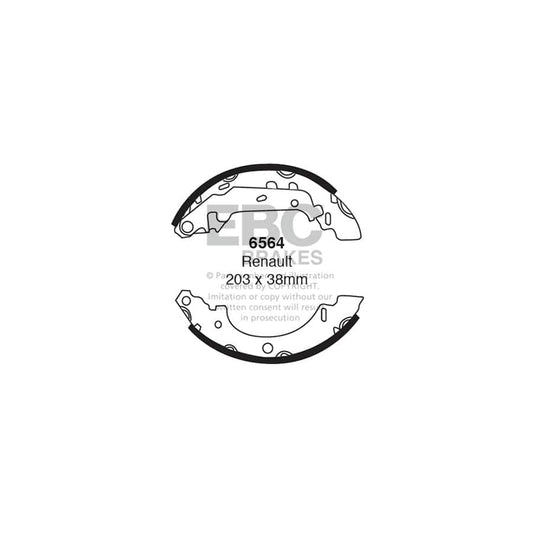 EBC 6564 Nissan Renault Rear Brake Shoes (Inc. Kubistar & Kangoo) 1 | Casma Car Parts
