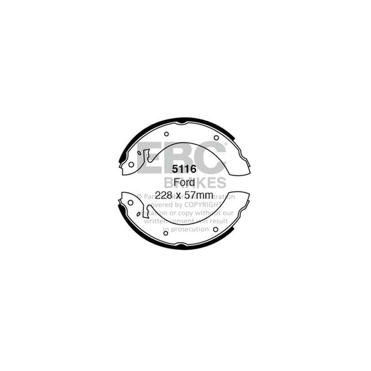 EBC 5116 Ford Granada Rear Brake Shoes 1 | Casma Car Parts